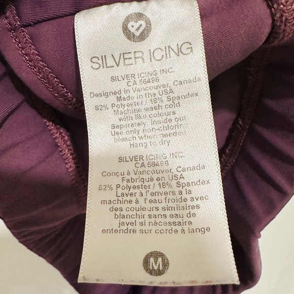 Silver Icing Sports Bra Purple Women’s Medium - Picture 4 of 4
